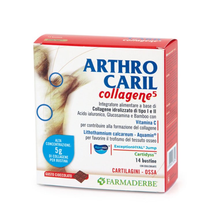 Farmaderbe Arthrocaril Collagen Nahrungsergänzungsmittel Glutenfrei 14 Beutel