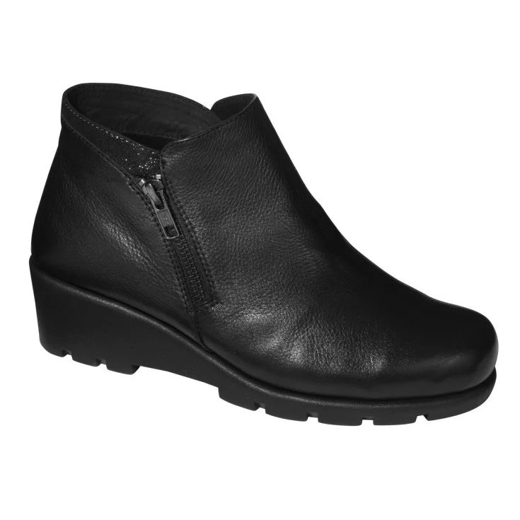 Noale gewalktes Leder Schwarz 36