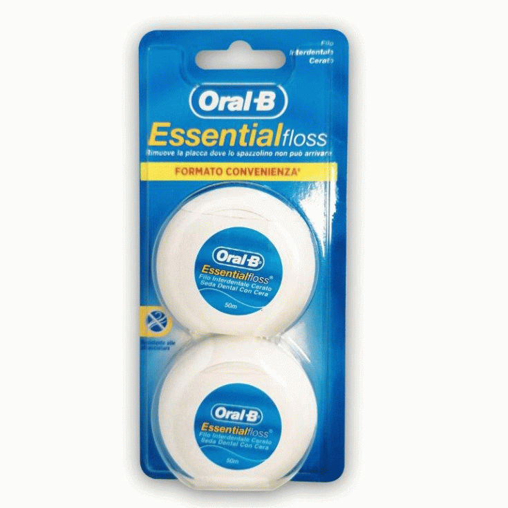 Oral-B® Essentialfloss™ gewachste Zahnseide BIPACCO 50MTX2