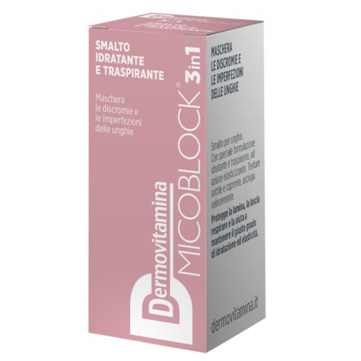 Micoblock® 3 in 1 feuchtigkeitsspendender und atmungsaktiver Nagellack Nude Dermovitamina 5ml