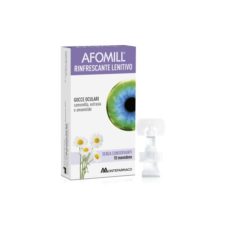 Afomill® Erfrischende beruhigende MONTEFARMACO Augentropfen 10 Behälter