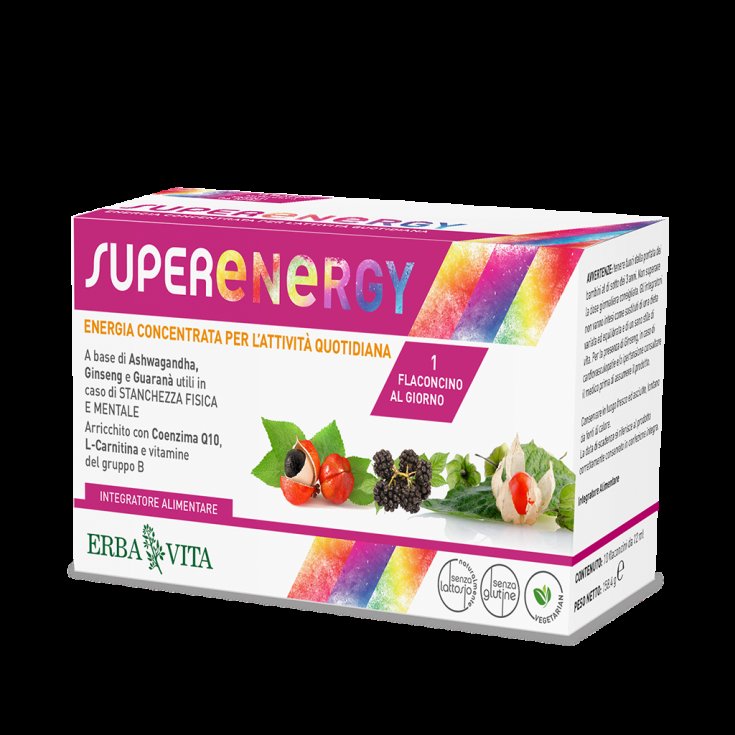 SuperEnergy Erba Vita 10 Fläschchen mit 25 ml