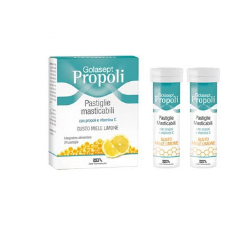 Golasept Propolis Kautabletten Honig Zitrone ZETA 24 Stück