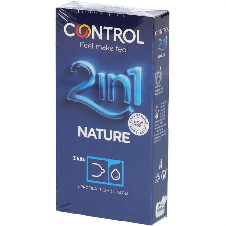 Kondom 2in1 Nature + Gleitgel Nature Control 2 Stück