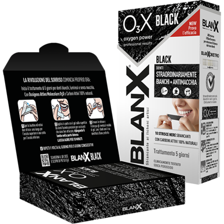 O₃X Black Black Stripes Whitening BlanX 14 Streifen