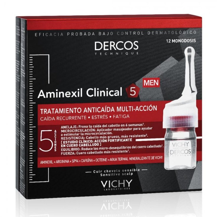 Aminexil Intensive 5 Mann Dercos Vichy 12 Fläschchen