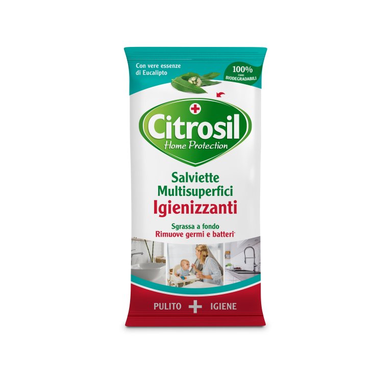 Desinfektionstücher für mehrere Oberflächen mit Eucalyptus Citrosil Home Protection 40 Tücher
