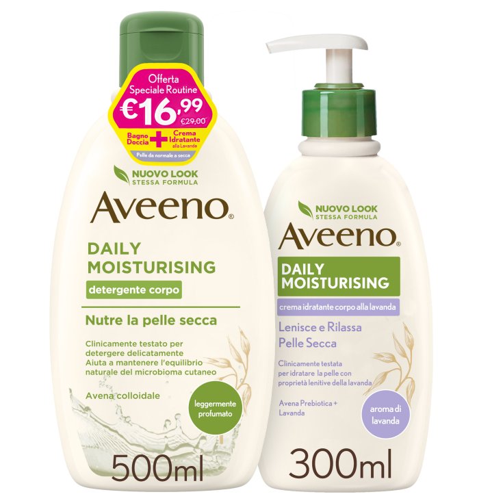 Daily Moisturizing Shower Bath + Aveeno Lavender Moisturizing Cream