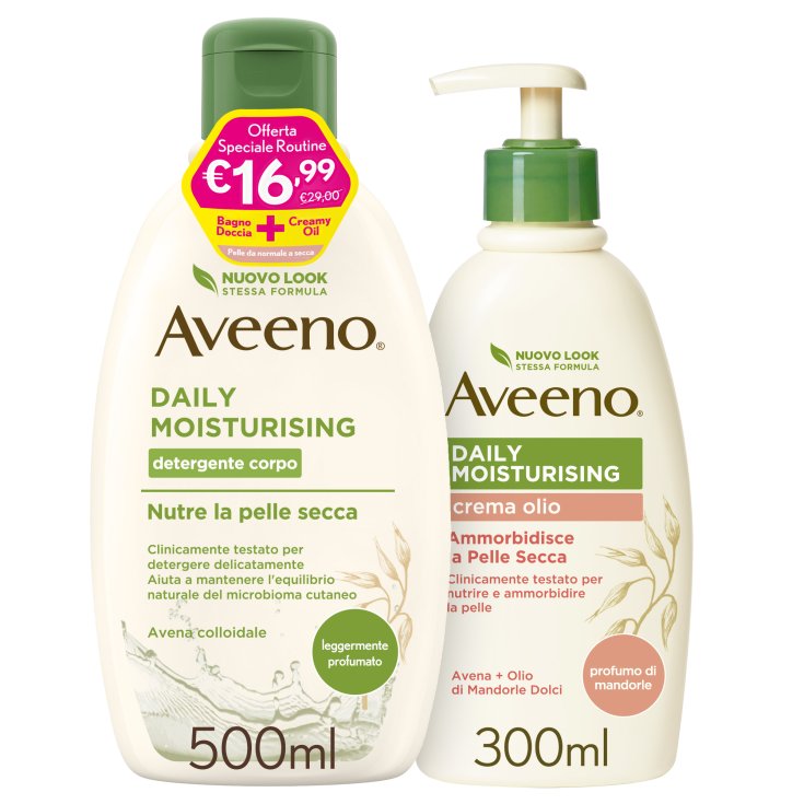 Tägliches feuchtigkeitsspendendes Bad & Dusche 500 ml + Ölcreme 300 ml Aveeno® PROMO