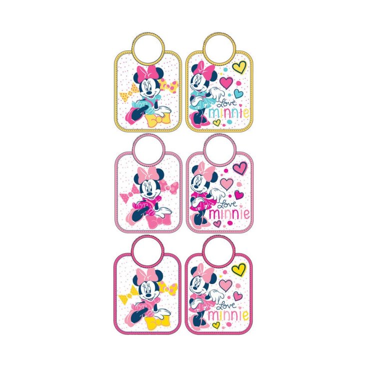 Pack 6 Stück Baby Lätzchen Lätzchen Mädchen Lätzchen Ellepi Disney Baby Minnie TU