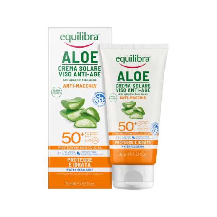 Aloe-Sonnen-Gesichtscreme SPF 50+ EQUILIBRA® 75ml