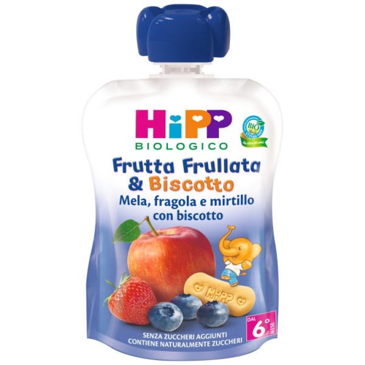 Fruchtmischung & HiPP Bio Keks Apfel Erdbeer Heidelbeere 90g