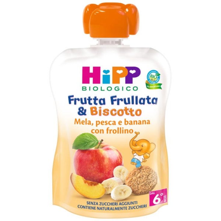 Frucht-Smoothie & HiPP Bio Keks Apfel Pfirsich Banane 90g