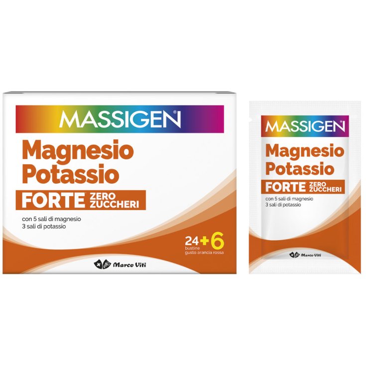 Magnesium und Kalium Forte Zero Massigen Sugars 24 + 6 Sachets