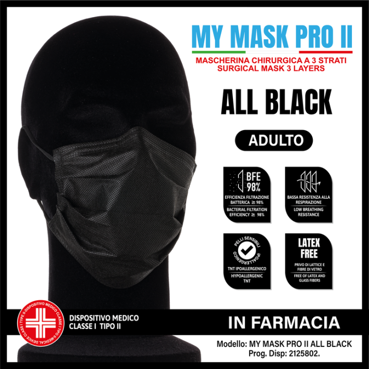 MYMASK PRO II ALLES SCHWARZ 10 Stück