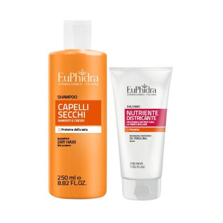 Shampoo für trockenes Haar + Entwirrender Conditioner EuPhidra 250 ml + 200 ml