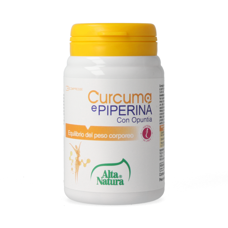 Kurkuma und Piperin mit Opuntia Alta Natura® 45 Tabletten