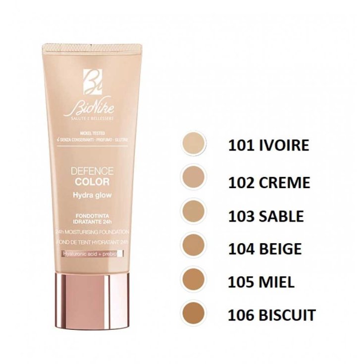 VERTEIDIGUNGSFARBE HYDRA GLOW N. 104 BEIGE BioNike 30ml