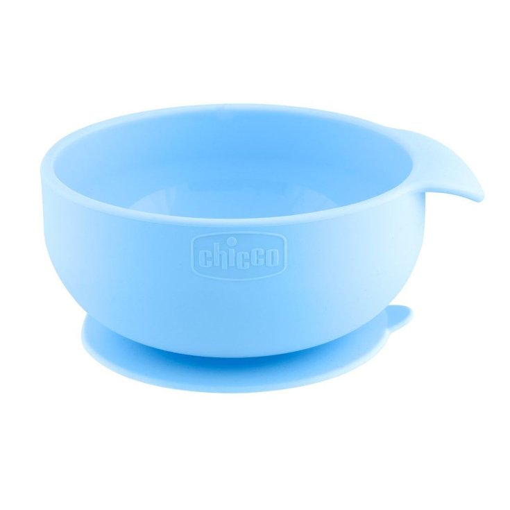 CHICCO Blaue Silikonschüssel mit Saugnapf