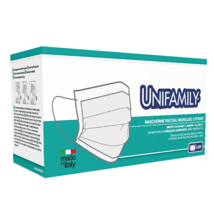 Maske Typ II UNIFAMILY Rot 50 Stück