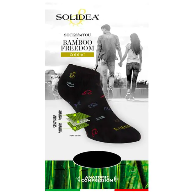 Socken For You Bamboo Freedom Zodiac Bordeaux Gr. L Solidea 1 Paar