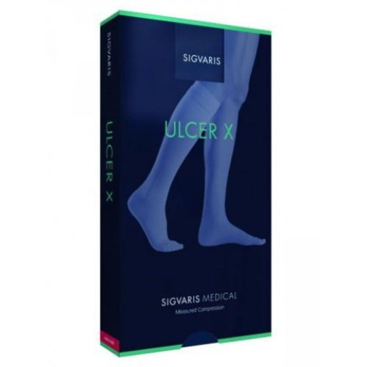 Kniehohes Ulcer X Sigvaris 503 Open Toe Beige Größe L Kurz