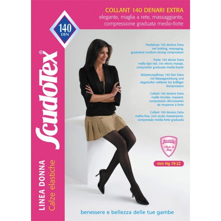 Strumpfhose 140 DEN OPEN Größe 4 Schwarz Scudotex 1 Paar