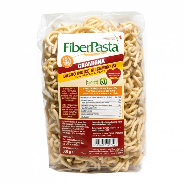 GRAMIGNA FIBERPASTA® MIT NIEDRIGEM GLYKÄMISCHEN INDEX 500g