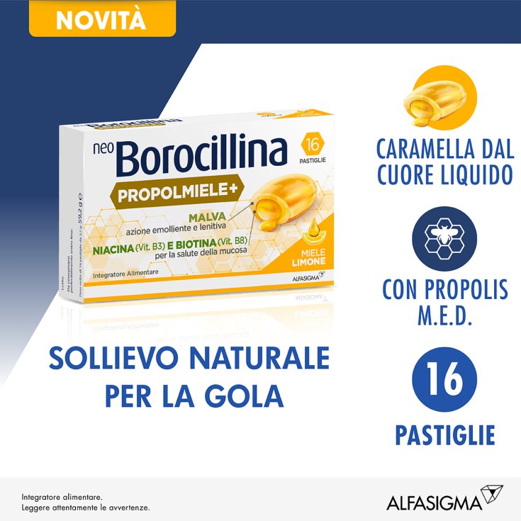 neoBorocillin Propolmiele + 16 Honig-Zitronen-Tabletten