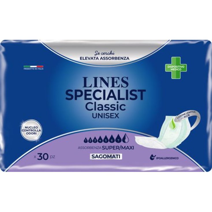 Klassische Unisex-Windeln von Lines Specialist Super/Maxi Größe 30 Windeln