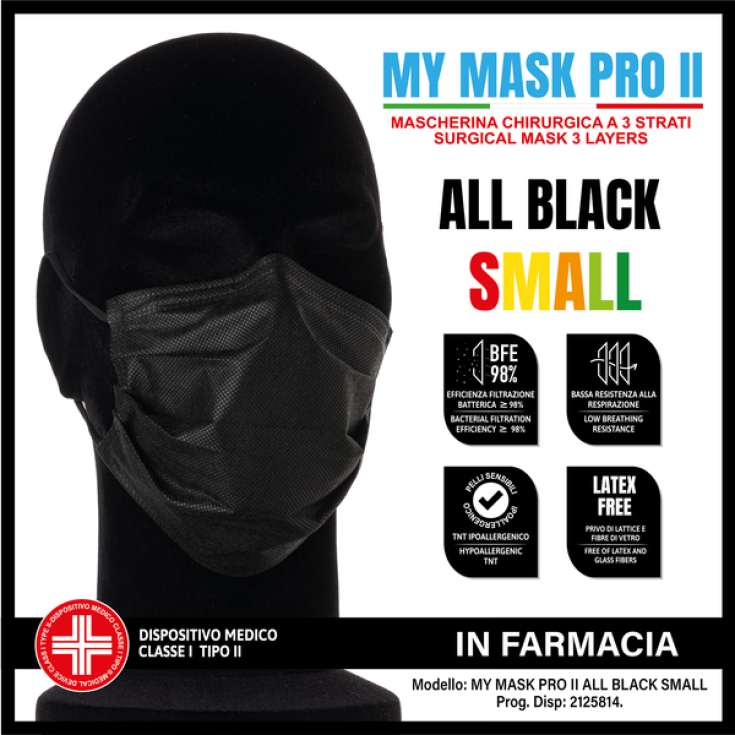 MY MASK PRO II ALL BLACK SMALL 10 Stück