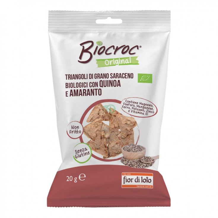 Biocroc Buchweizendreiecke mit Quinoa und Amaranth Fior di Loto 20g