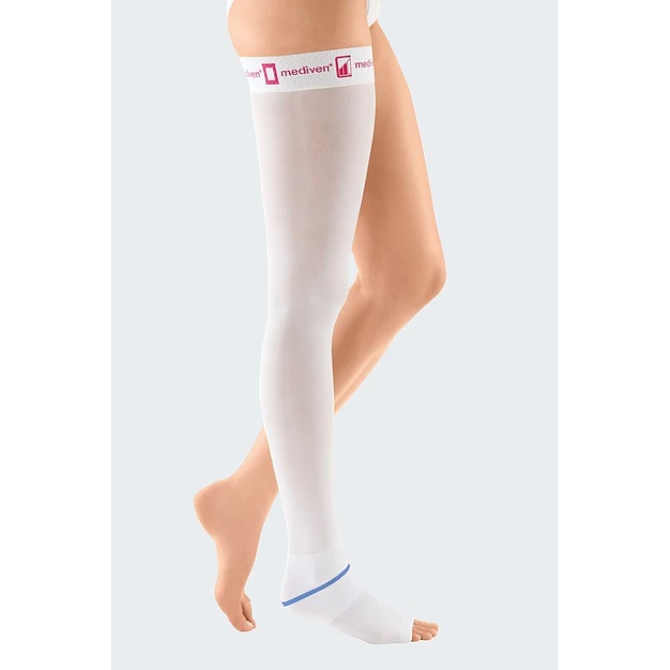STRUVA 35 Oberschenkelsocken MEDI Weiß Größe 5