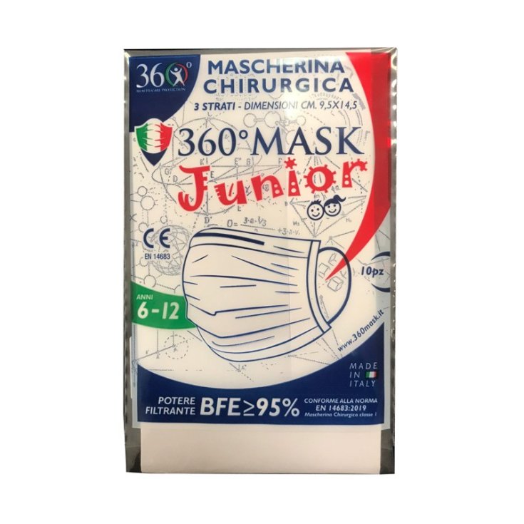 Rosa OP-Maske 360 ° Maske Junior 10 Stück