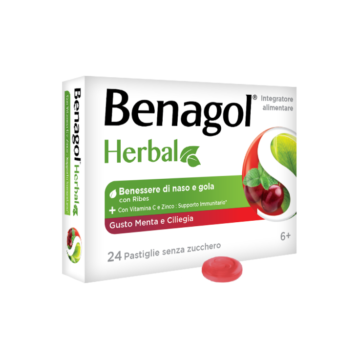 Kräuterminze Cold Cherry Benagol 24 Tabletten