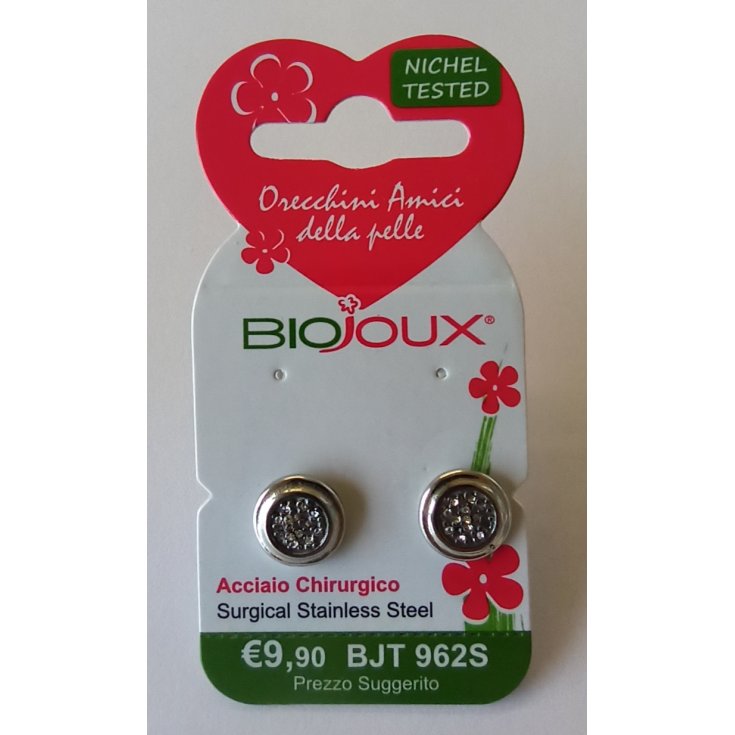 Biojoux® BJT 962S - Ohrringe mit Kristallplatte (10 mm) SANICO