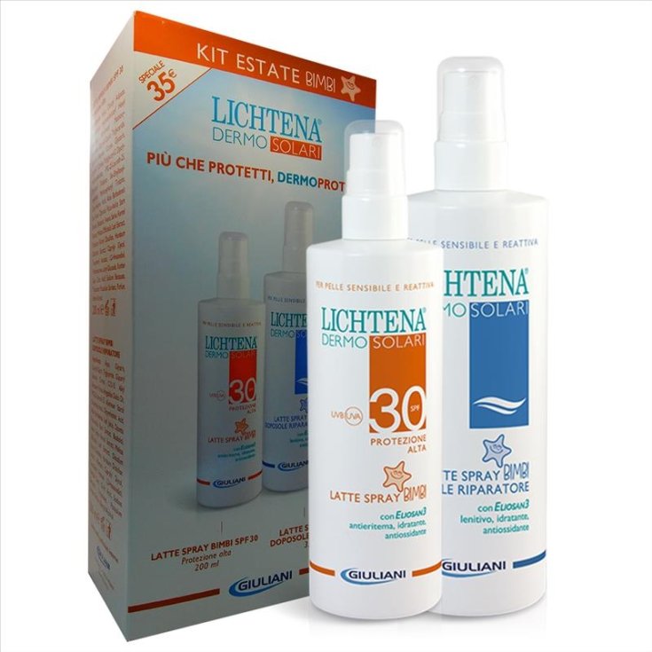 LICHTENA® DERMOSOLARI Sprühmilch für Kinder SPF30 + After Sun Reparierende Sprühmilch