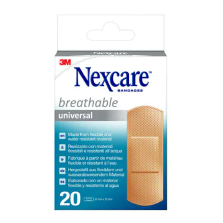 Universelle atmungsaktive 25 x 72 mm Nexcare ™ 3M ™ 20 Patches