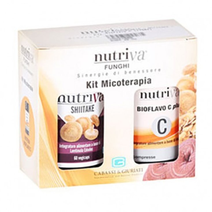 Genährtes Shiitake-Mikrotherapie-Kit + Bioflavo C Plus Cabassi & Giuriati 2x60 Tabletten