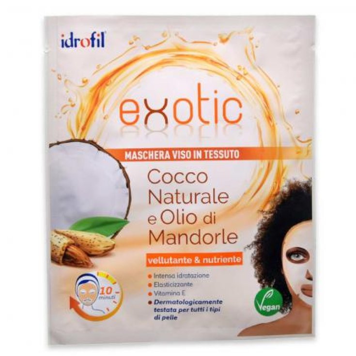 Exotisches natürliches Kokosnuss- und Mandelöl Idrofil® 1 Gewebemaske