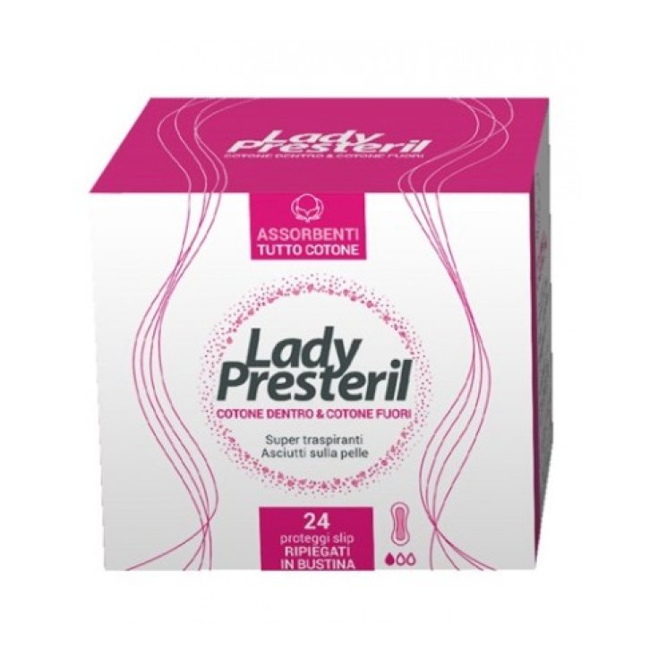 Lady Presteril Cotton Power biologisch abbaubarer Rutschschutz 24 Stück