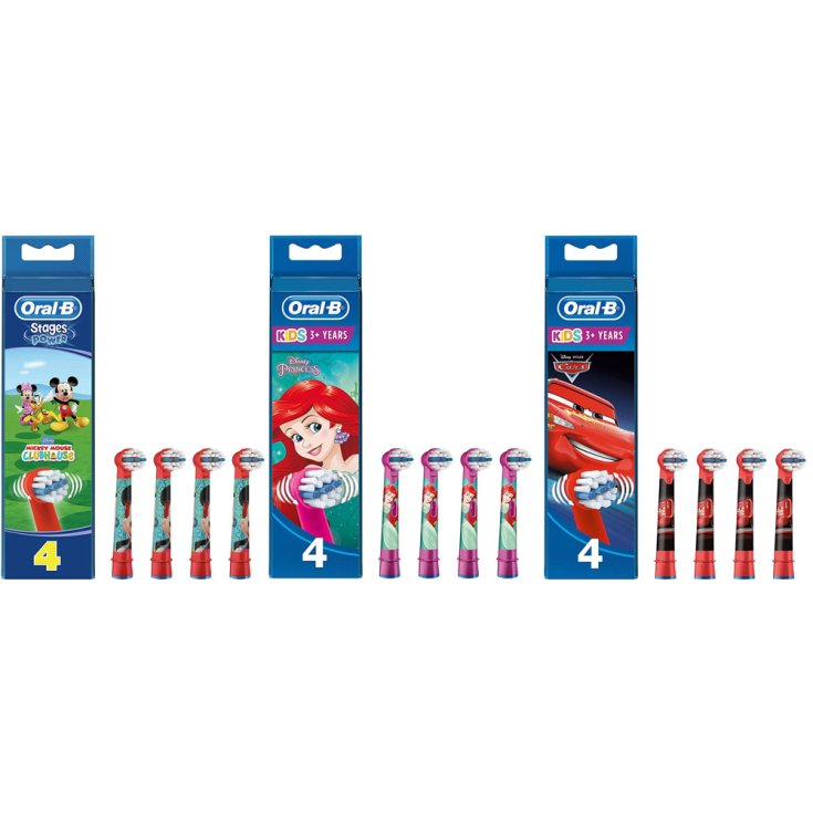 Oral-B Kids Ersatzköpfe CARS / MICKIE / PRINCESS 4 STÜCK