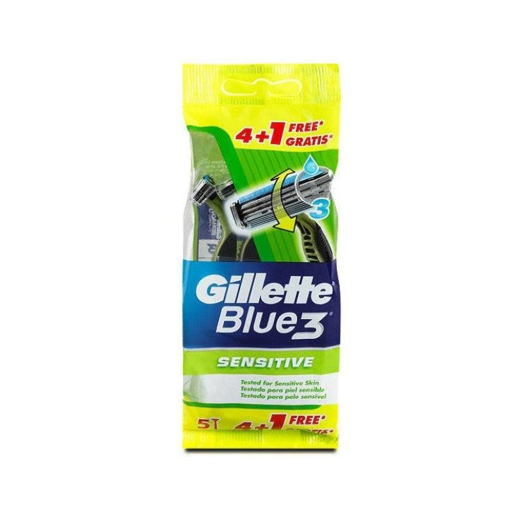 BLUE 3® Sensitive GILLETTE® 4 + 1 Rasierer