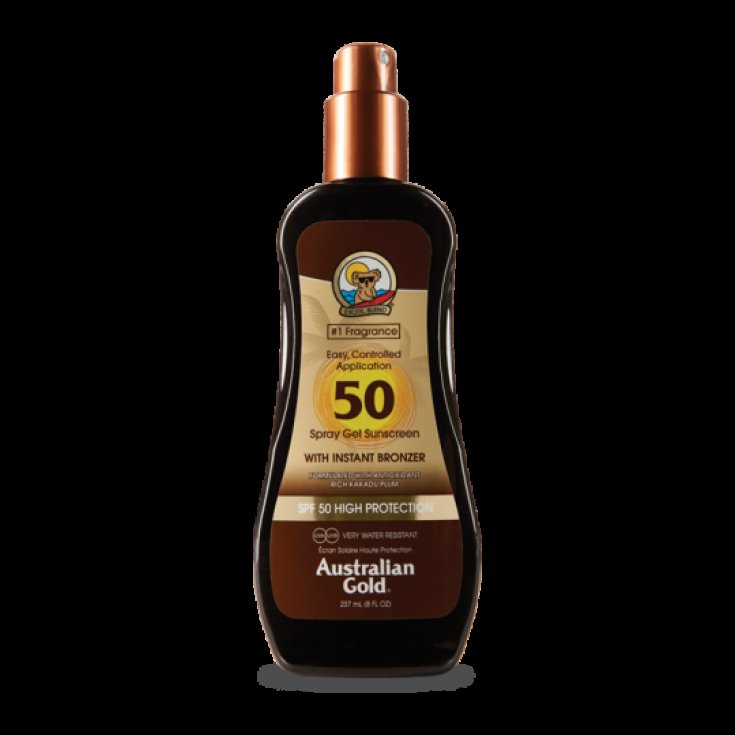 Spf50 Sprühgel mit Instant Bronzer Australian Gold 237ml