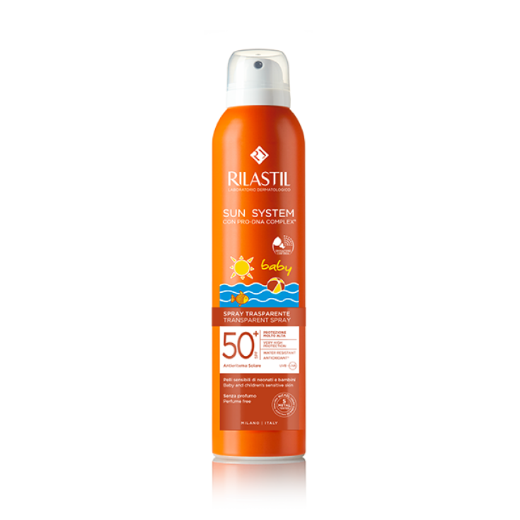 Sun System Baby transparenter Spray Spf50 + Rilastil 200ml