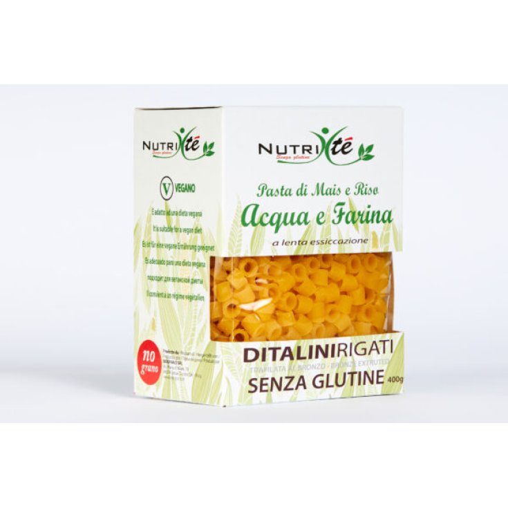 Ditalini Rigati Mais- und Reisnudeln Wasser und Mehl Nutri-tea® 400g