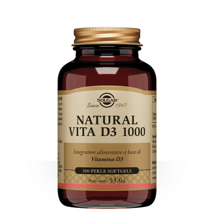 Natural Vita D3 1000 Solgar 100 Perlen Weichkapseln