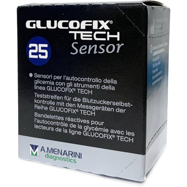 GLUCOFIX® TECH SENSOR A.MENARINI 25 STREIFEN
