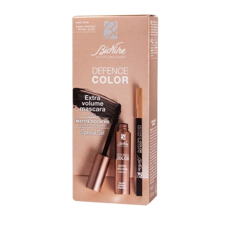 Extra Volume Mascara Set + HD Defense Color BioNike-Stift