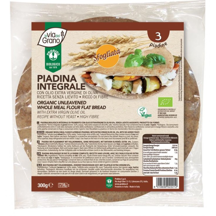 Vollkorn Piadina La Via Del Grano Probios 3x100g